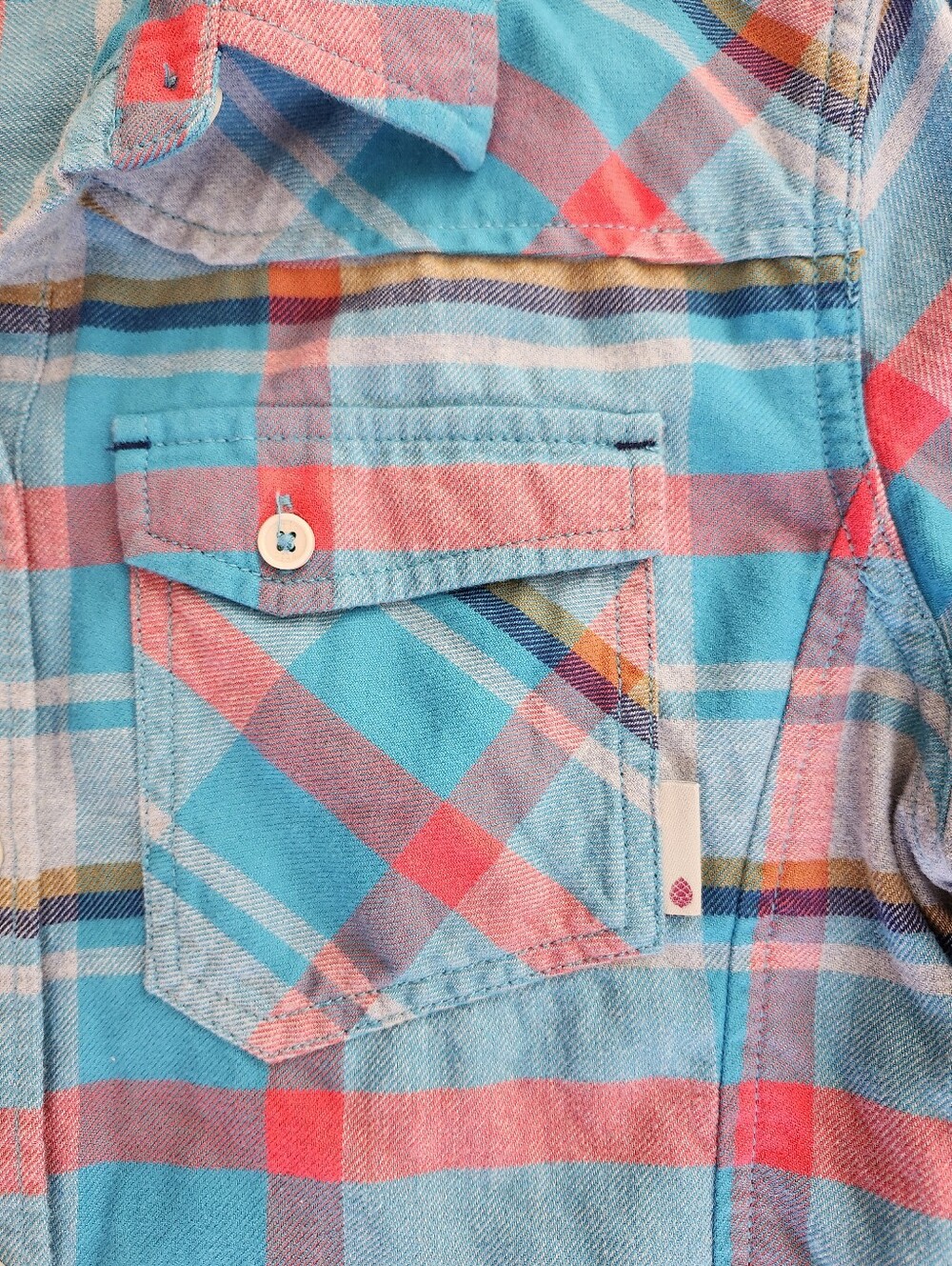 Stio Turquoise and Pink Flannel - Picture 2 of 6